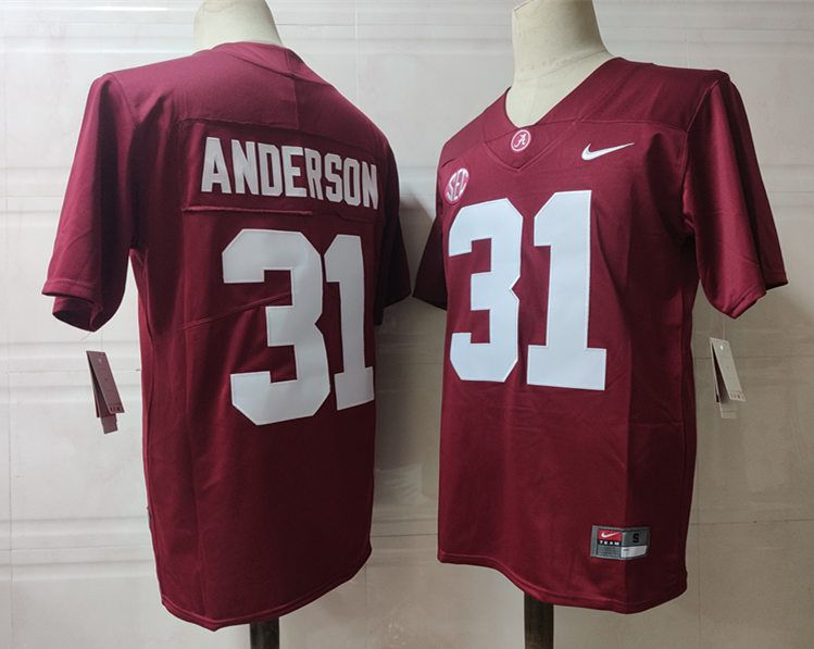 Men Alabama Crimson Tide #31 Anderson Red 2024 Nike Vapor NCAA Jersey